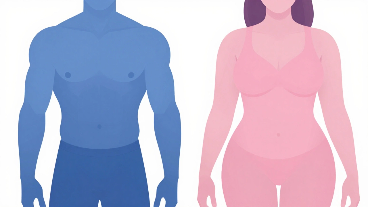 Silhouette comparison of athletic and curvy body shapes