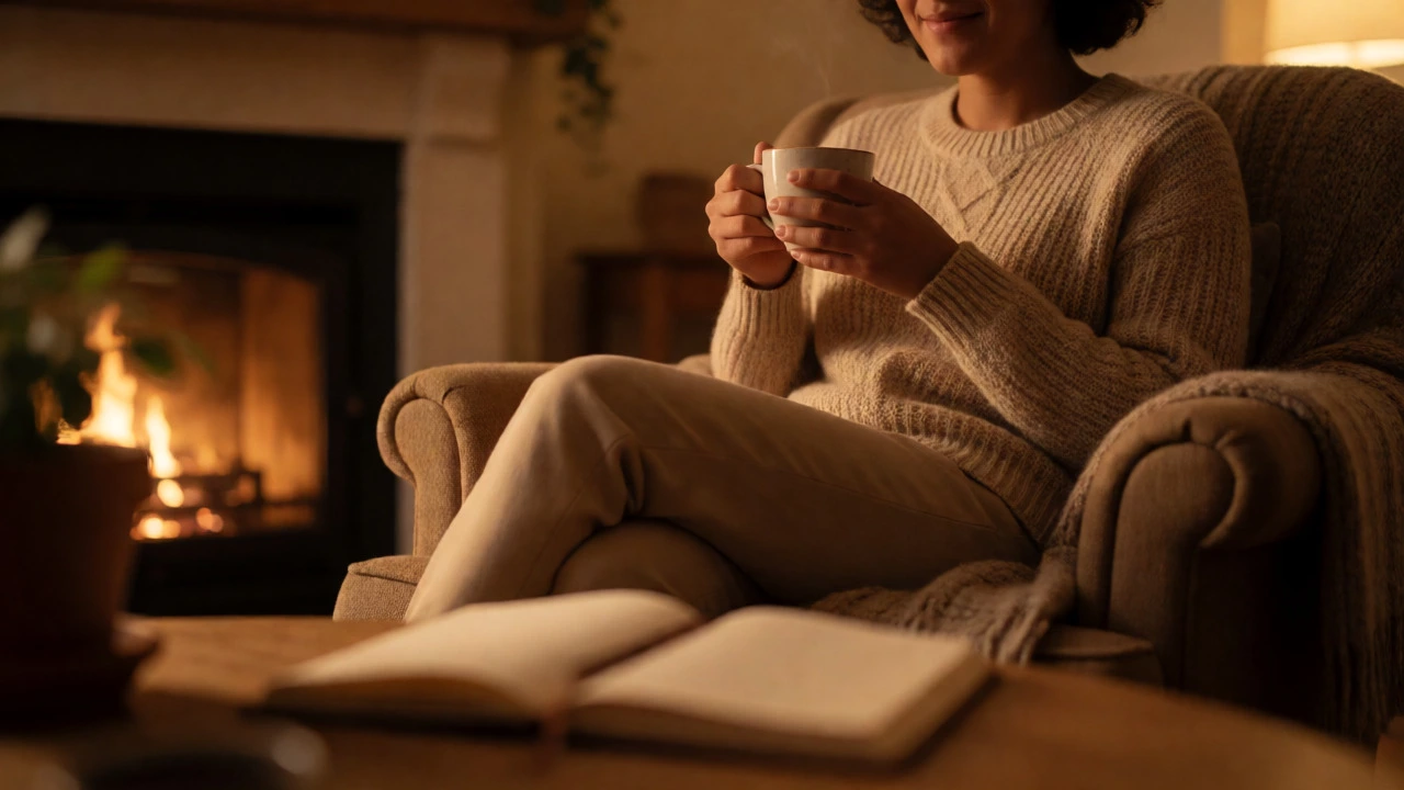 Cozy scene representing self-compassion